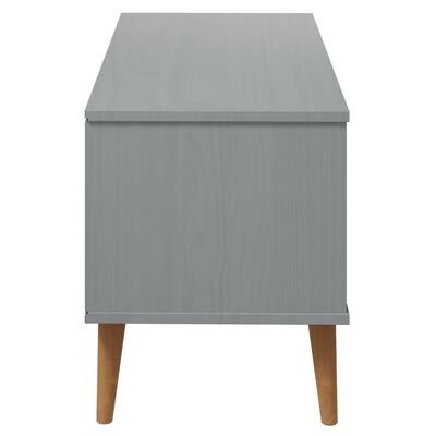 vidaXL TV stolek MOLDE šedý 106 x 40 x 49 cm masivní borové dřevo