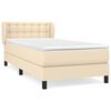 vidaXL Box spring postel s matrac&iacute; kr&eacute;mov&aacute; 80 x 200 cm textil