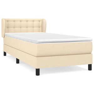 vidaXL Box spring postel s matrac&iacute; kr&eacute;mov&aacute; 80 x 200 cm textil