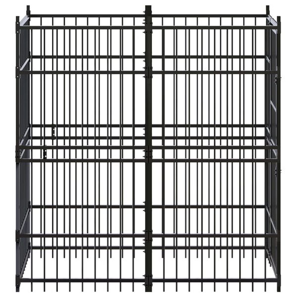 vidaXL Venkovn&iacute; ps&iacute; kotec ocel 1,84 m&sup2;