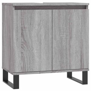 vidaXL Koupelnov&aacute; skř&iacute;ňka &scaron;ed&aacute; sonoma 58x33x60 cm kompozitn&iacute; dřevo