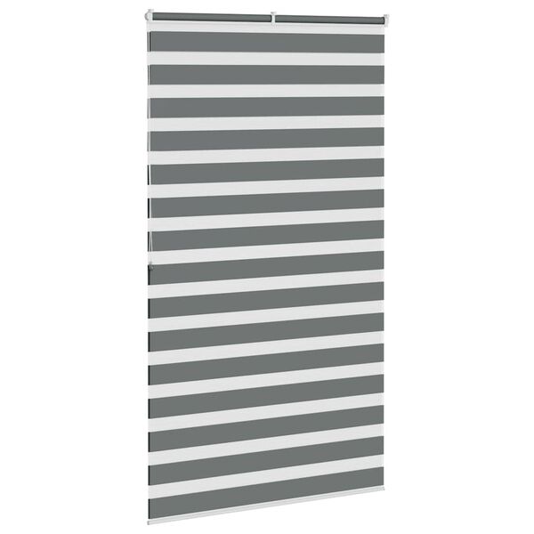 vidaXL Zebra roleta tmavě &scaron;ed&aacute; 125x200cm &scaron;&iacute;řka l&aacute;tky 120,9cm polyester