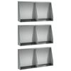 vidaXL Opěrn&aacute; zeď 6 ks 40 x 12 x 50 cm Pozinkovan&aacute; ocel Stř&iacute;brn&aacute;