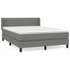 vidaXL Box spring postel s matrac&iacute; tmavě &scaron;ed&yacute; 140 x 190 cm textil