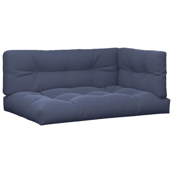 vidaXL Podu&scaron;ky na palety 3 ks n&aacute;mořnicky modr&eacute; textil