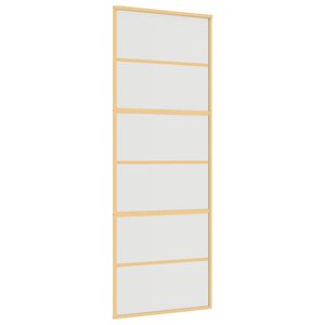 vidaXL Posuvn&eacute; dveře zlat&eacute; 76 x 205 cm ml&eacute;čn&eacute; ESG sklo a hlin&iacute;k