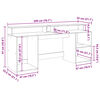 vidaXL Psací stůl s LED dub sonoma 200 x 55 x 91 cm kompozitní dřevo