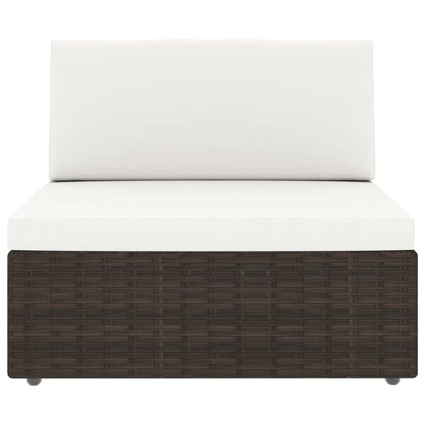 vidaXL 11d&iacute;ln&aacute; zahradn&iacute; sedac&iacute; souprava s podu&scaron;kami polyratan hněd&aacute;