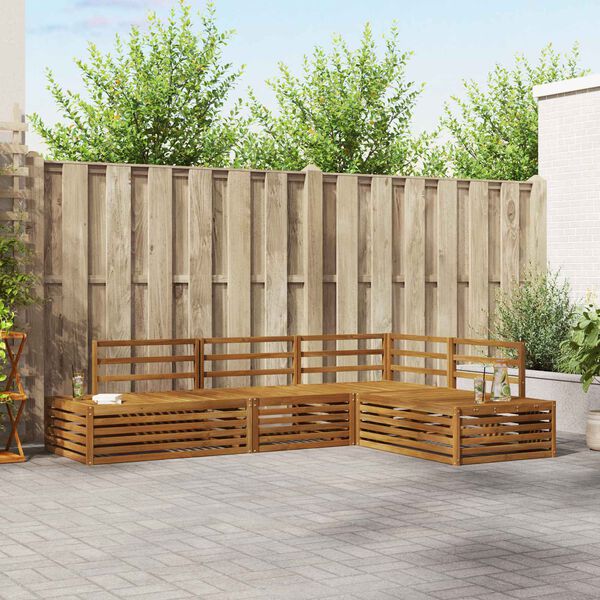 vidaXL Venkovn&iacute; pohovkov&aacute; souprava 4 Kus Př&iacute;rodn&iacute;