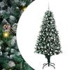 vidaXL Uměl&yacute; v&aacute;nočn&iacute; stromeček Zelen&aacute; 180 cm PVC, ocel a plast