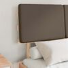 vidaXL Rám postele s čalouněným čelem s čelo Taupe 120 x 200 cm