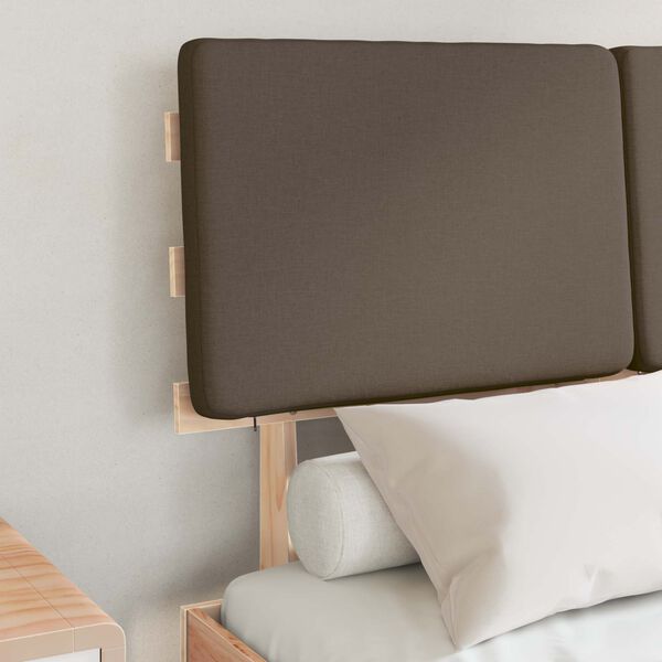 vidaXL Rám postele s čalouněným čelem s čelo Taupe 120 x 200 cm