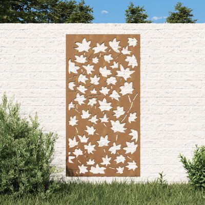 vidaXL Zahradní nástěnná dekorace 105 x 55 cm corten Javorový list