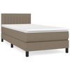 vidaXL Box spring postel s matrac&iacute; taupe 100 x 200 cm textil