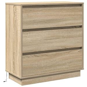 vidaXL Nočn&iacute; skř&iacute;ňka Sonoma dub 71 x 34,5 x 75 cm Kompozitn&iacute; dřevo