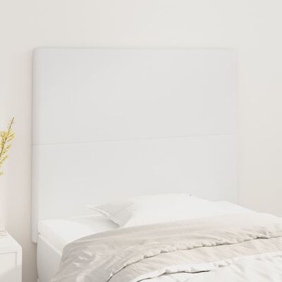 vidaXL Čelo postele 2 ks bílé 80 x 5 x 78/88 cm umělá kůže