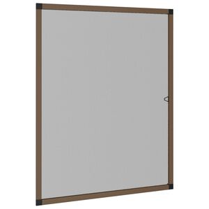 vidaXL Okenn&iacute; s&iacute;ť proti hmyzu hněd&aacute; 80 x 100 cm