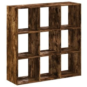 vidaXL Knihovna kouřov&yacute; dub 102 x 32 x 102 cm kompozitn&iacute; dřevo