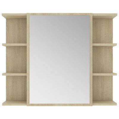 vidaXL Koupelnová skříňka zrcadlo sonoma dub 80x20,5x64 cm dřevotříska