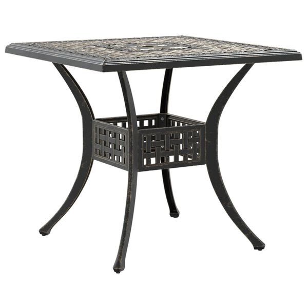 vidaXL 3d&iacute;ln&yacute; bistro set bronzov&yacute; lit&yacute; hlin&iacute;k