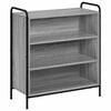 vidaXL Serv&iacute;rovac&iacute; skř&iacute;ň &Scaron;ed&yacute; Sonoma 97 x 33 x 81 cm Kompozitn&iacute; dřevo