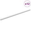 vidaXL Tyč Skř&iacute;ně 12 pcs Stř&iacute;brn&aacute; 864 x 15 x 29 mm Hlin&iacute;kov&aacute; slitina
