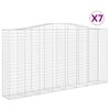 vidaXL Klenut&eacute; gabionov&eacute; ko&scaron;e 7 ks 400x50x200/220cm pozinkovan&eacute; železo