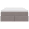 vidaXL Postel s &uacute;ložn&yacute;m prostorem a matrac&iacute; Taupe 120 x 200 cm