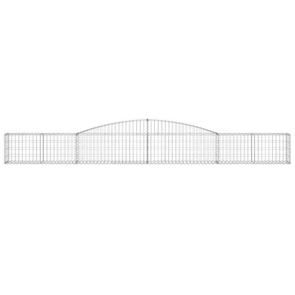 vidaXL Klenuté gabionové koše 3 ks 400x30x40/60 cm pozinkované železo