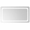 vidaXL LED koupelnov&eacute; zrcadlo Transparentn&iacute; 90 x 50 cm tvrzen&eacute; sklo