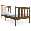 vidaXL R&aacute;m postele medově hněd&yacute; 75 x 190 cm Small Single masivn&iacute; dřevo