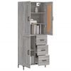 vidaXL Skř&iacute;ň highboard &scaron;ed&aacute; sonoma 69,5 x 34 x 180 cm kompozitn&iacute; dřevo