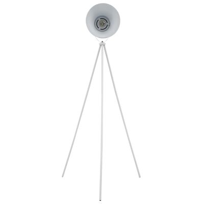 vidaXL Třínohá stojací lampa kov bílá E27
