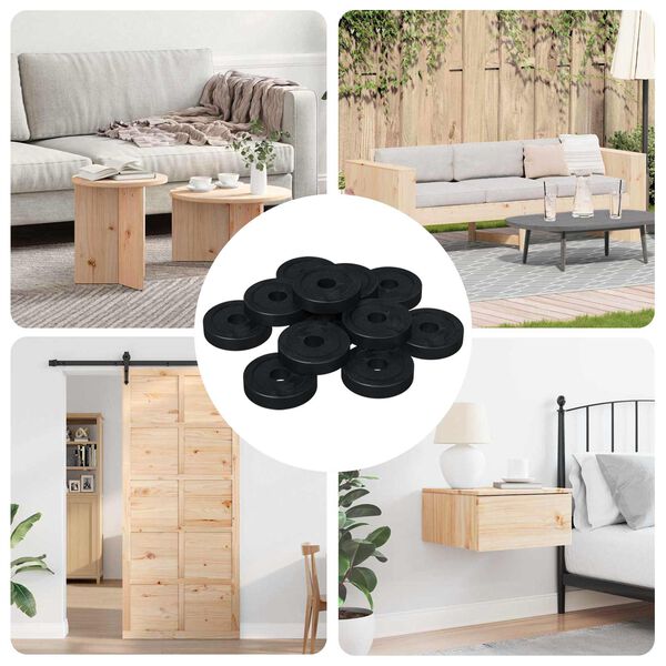 vidaXL vhodn&eacute; pro ploch&eacute; podložky 36000 pcs Čern&aacute; 15 x 4 x 3 mm