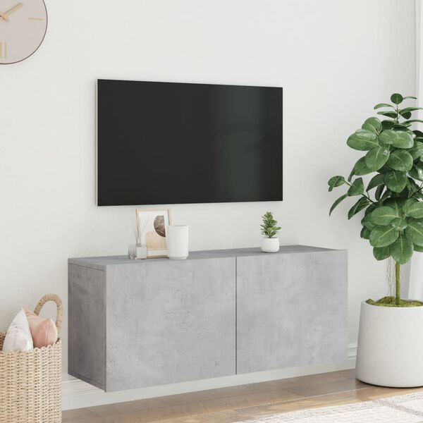 vidaXL TV skříňka nástěnná betonově šedá 100 x 30 x 41 cm