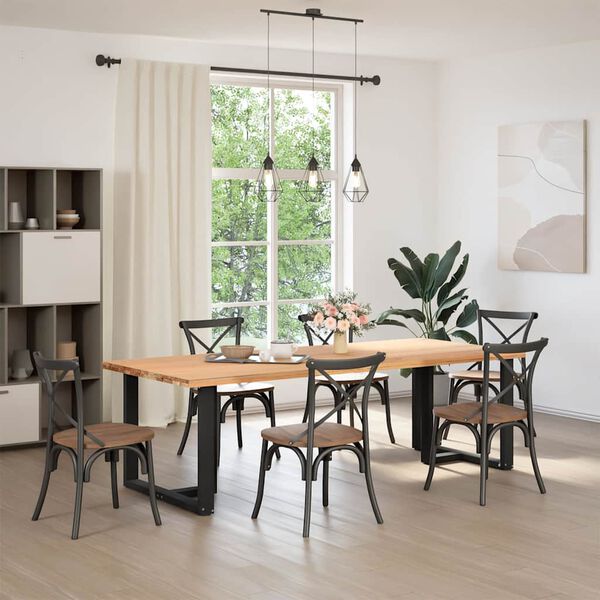 vidaXL Nohy k jídelnímu stolu ve tvaru T, 2 ks, černé, 100 x 35 x (72-73) cm, ocel