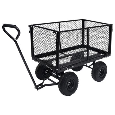 vidaXL Zahradní ruční vozík černý 350 kg
