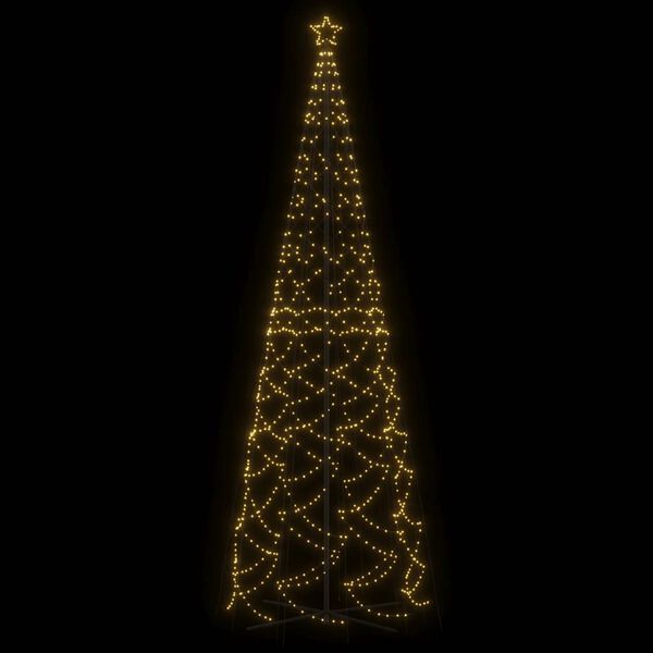 vidaXL Vánoční stromek kužel 1400 teplých bílých LED diod 160 x 500 cm