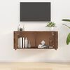vidaXL Nástěnná TV skříňka kouřový dub 100 x 34,5 x 40 cm