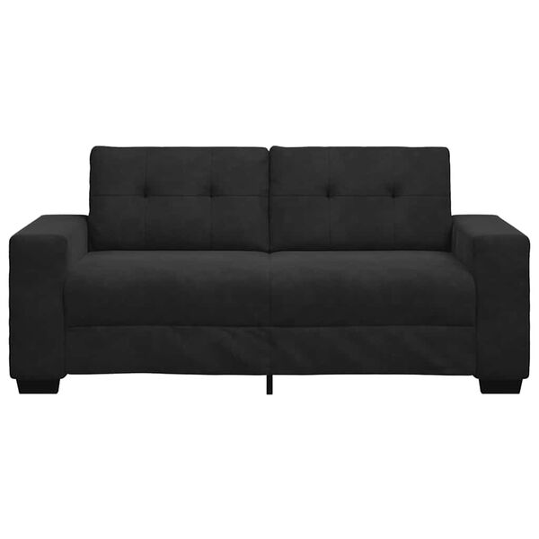 vidaXL Loveseat Sofa Čern&yacute; 180x77x82 cm samet