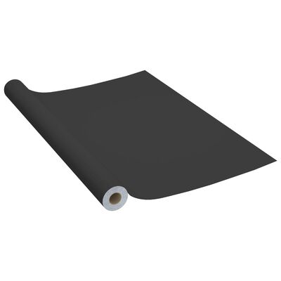vidaXL Samolepící tapety na nábytek 2 ks černé 500 x 90 cm PVC