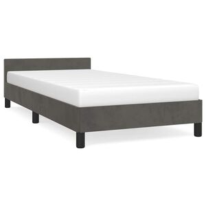 vidaXL R&aacute;m postele bez matrace tmavě &scaron;ed&aacute; 80 x 200 cm samet