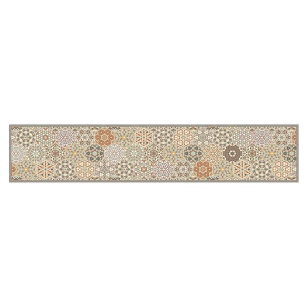 vidaXL Kuchyňsk&yacute; koberec omyvateln&yacute; &Scaron;estihrann&yacute; vzor 60 x 300 cm samet