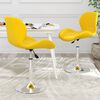vidaXL Otočn&eacute; j&iacute;deln&iacute; židle 2 ks hořčicově žlut&eacute; samet