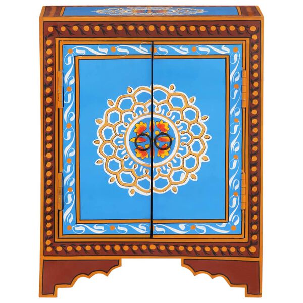 vidaXL Ručně malovan&yacute; nočn&iacute; stolek 40 x 30 x 50 cm masivn&iacute; mangovn&iacute;k