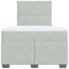 vidaXL Box spring postel s matrac&iacute; světle &scaron;ed&aacute; 120 x 200 cm samet