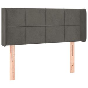 vidaXL Čelo postele typu u&scaron;&aacute;k tmavě &scaron;ed&eacute; 83x16x78/88 cm samet