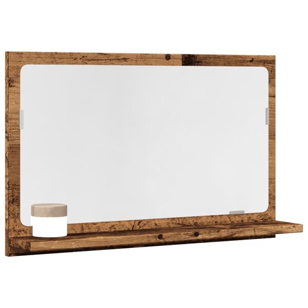 vidaXL Koupelnov&aacute; skř&iacute;ňka se zrcadlem old wood 60x11x37 cm kompozit