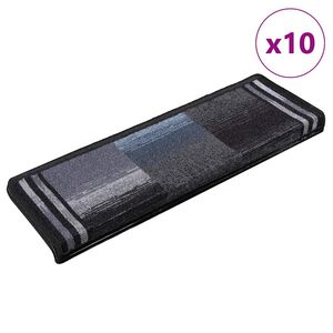 vidaXL N&aacute;&scaron;lapy na schody samolepic&iacute; 10 ks 65x21x4 cm černo&scaron;ed&eacute;