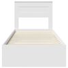 vidaXL R&aacute;m postele s čelo B&iacute;l&aacute; 90 x 190 cm kompozitn&iacute; dřevo
